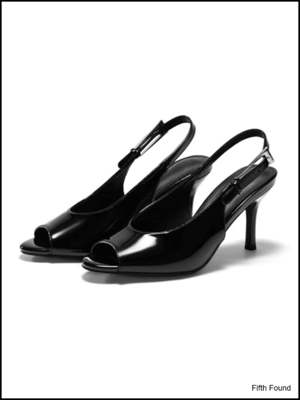 Coutgo Slingback High Heels Open Peep Toe Mesh Sandals Buckle Wedding Party